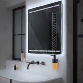 LED Spiegel Quadratisch | Wandschalter-Steuerung | Kaltweißes Licht - Reyze Seria Minimal Model 3